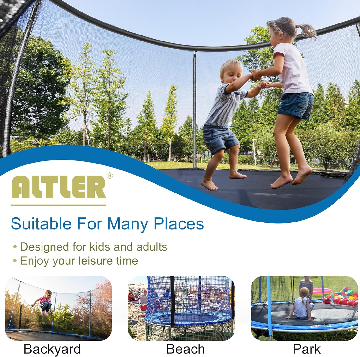 FunFit Round Trampoline Set