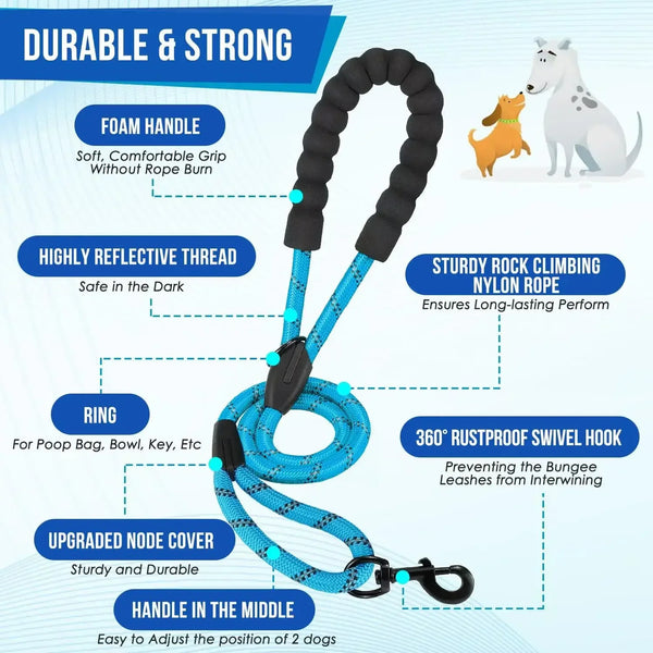 Tangle-Free Double Dog Leash
