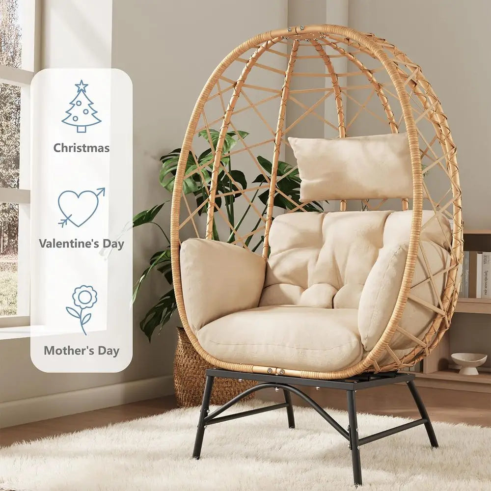 Comfy Wicker Egg Chair